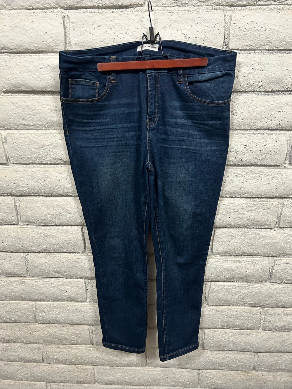 Ashley Mason Jeans Size 17 Dark Wash Stretch Mid‎ Rise Straight EUC